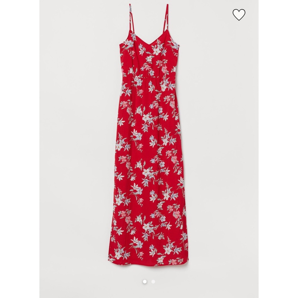 H&M red floral dress